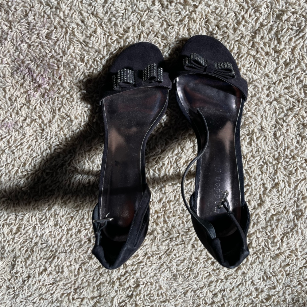 Black Bow High Heels